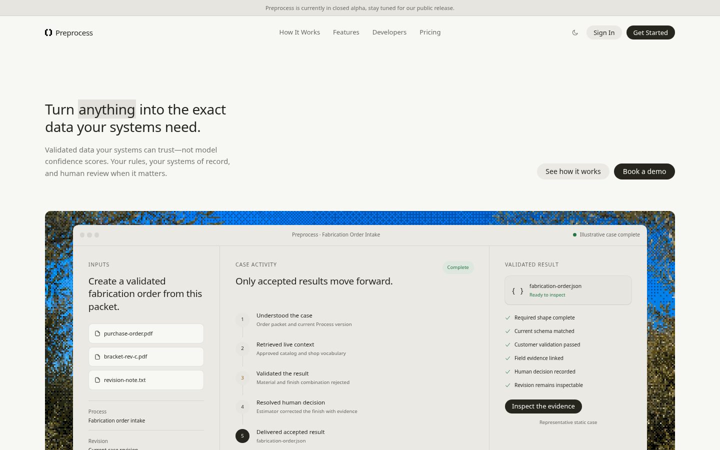 Preprocess Homepage