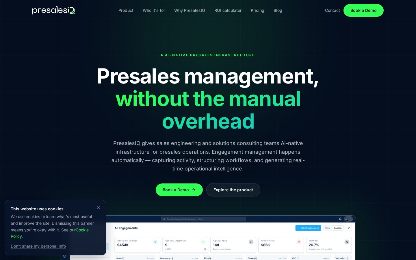 PresalesIQ Homepage