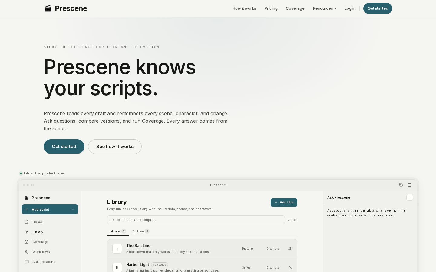 Prescene Homepage