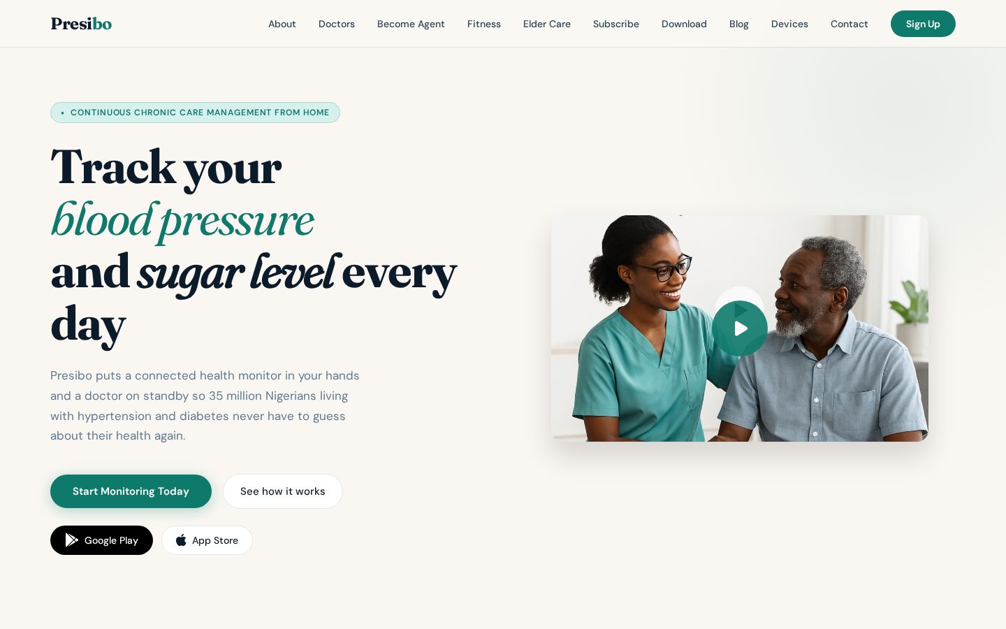 Presibo Homepage