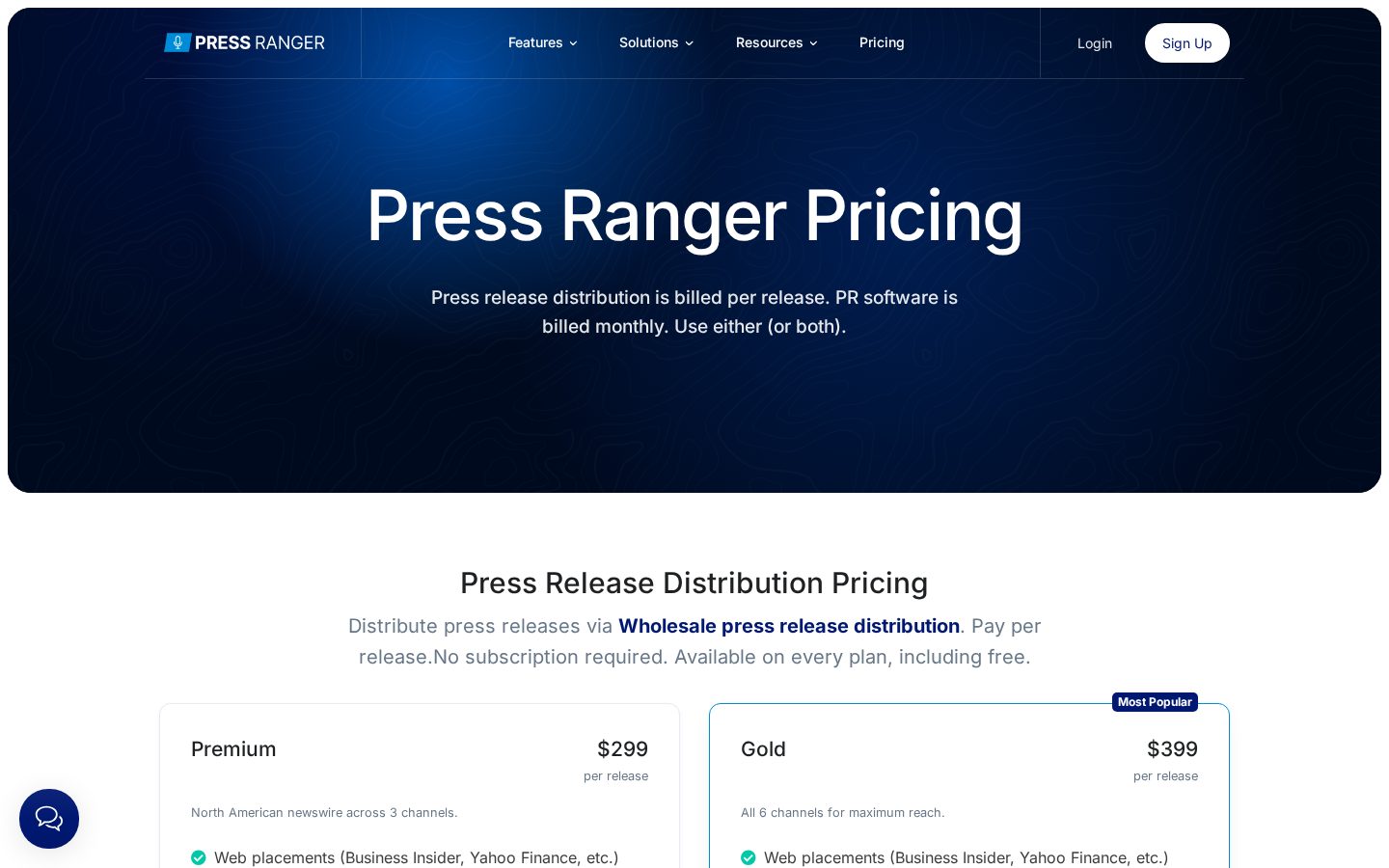 Press Ranger Pricing