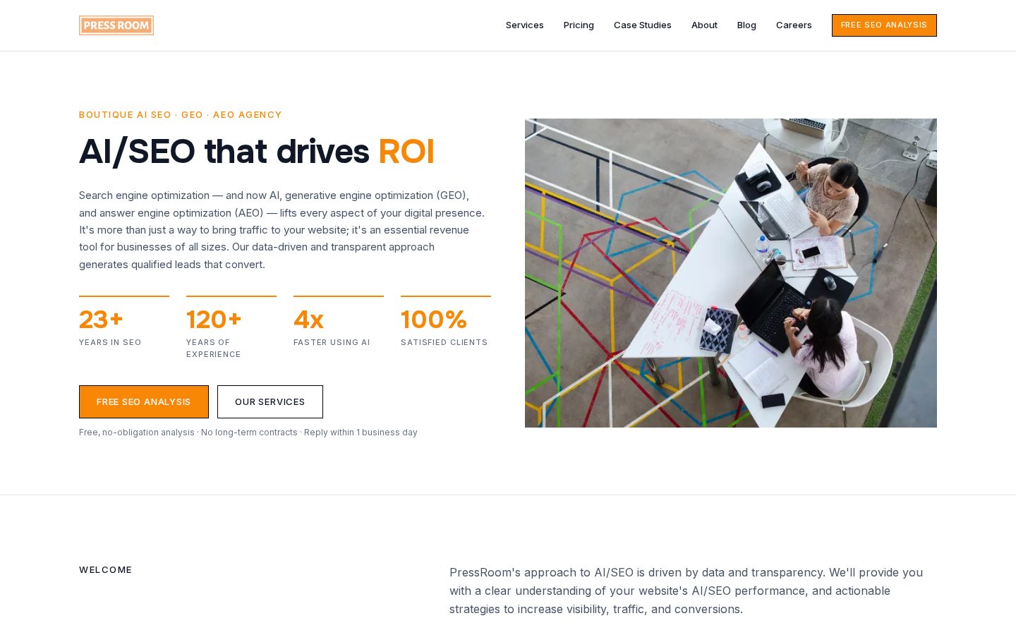 PressRoom.ai Homepage