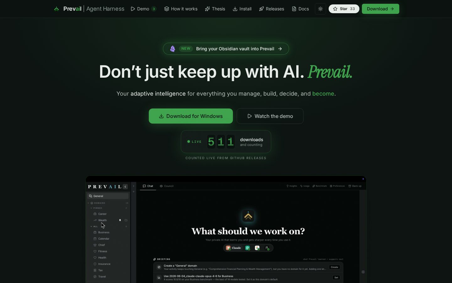 Prevail Homepage