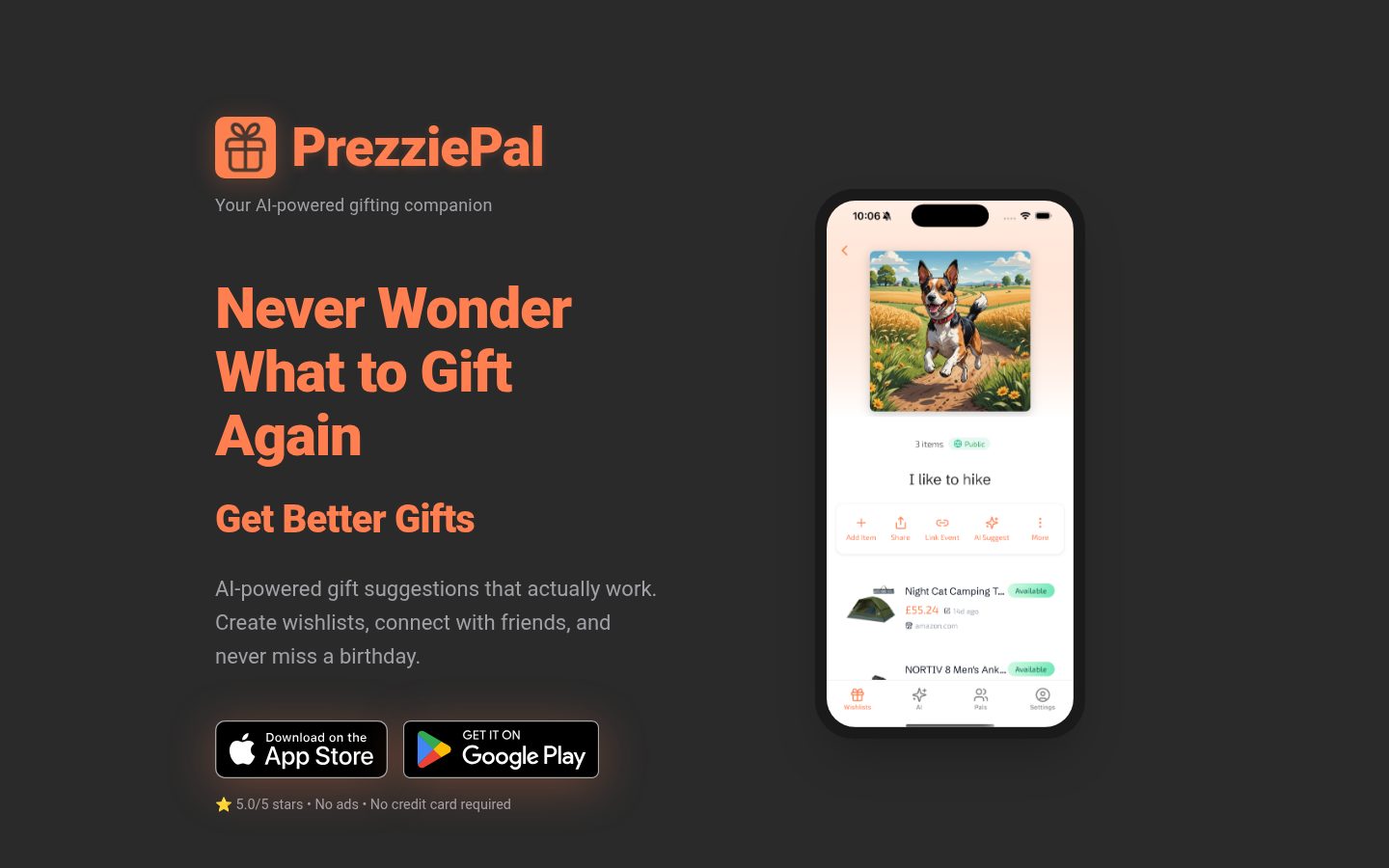 PrezziePal Homepage