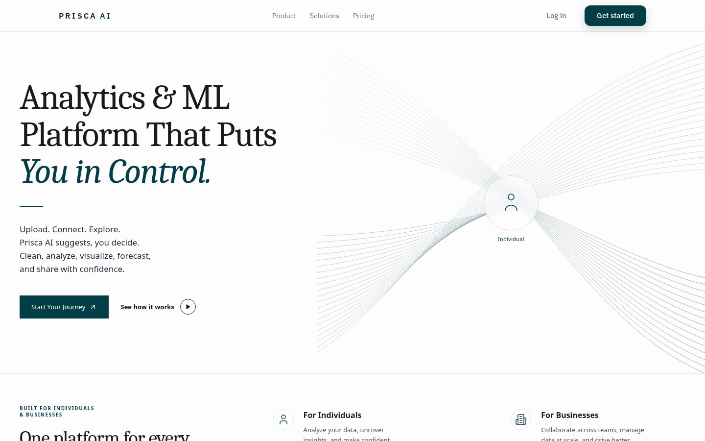 Prisca AI Homepage