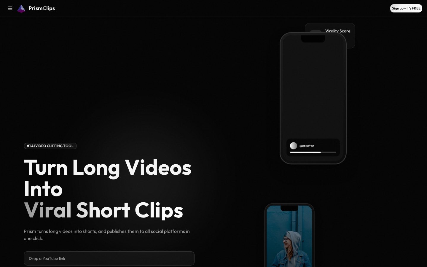 PrismClips Homepage