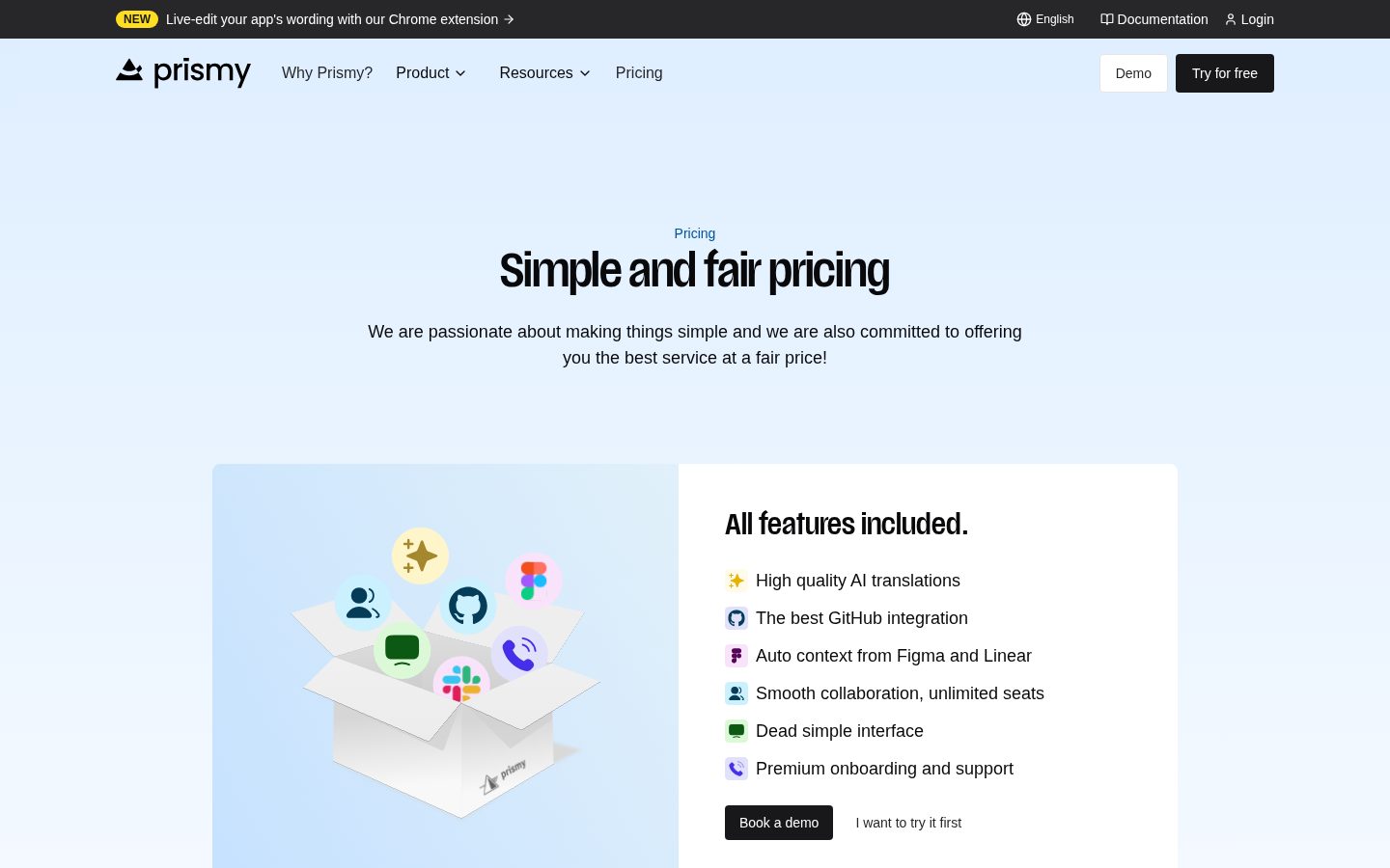 Prismy Pricing