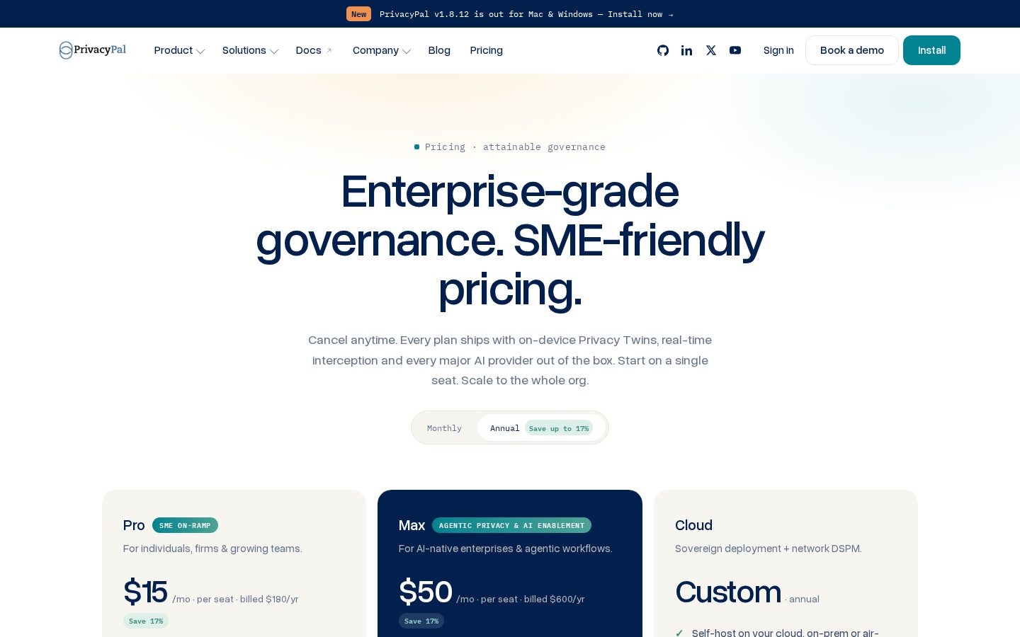 PrivacyPal Pricing