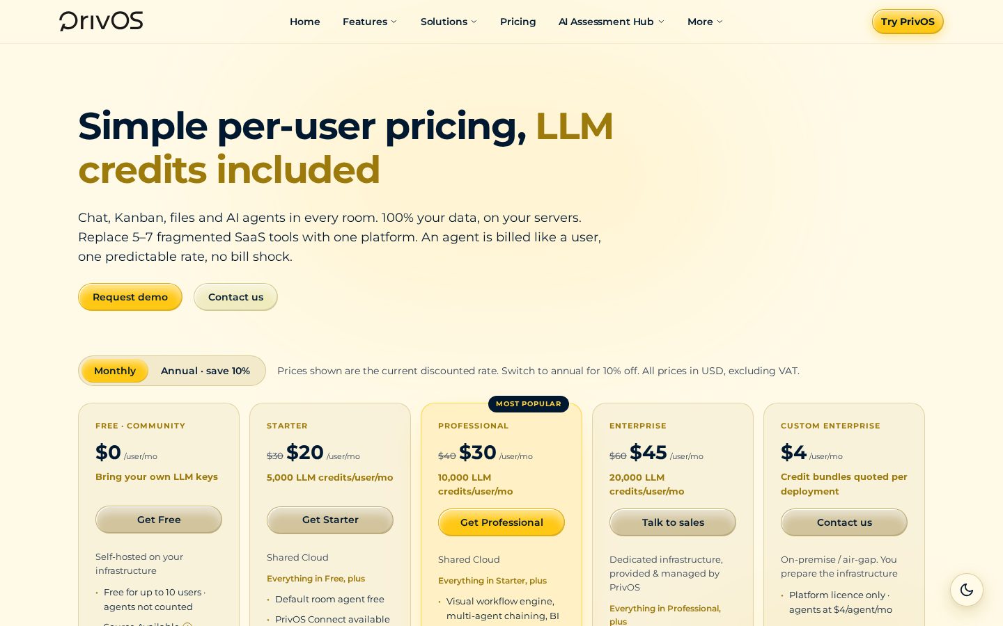 PrivOS Pricing