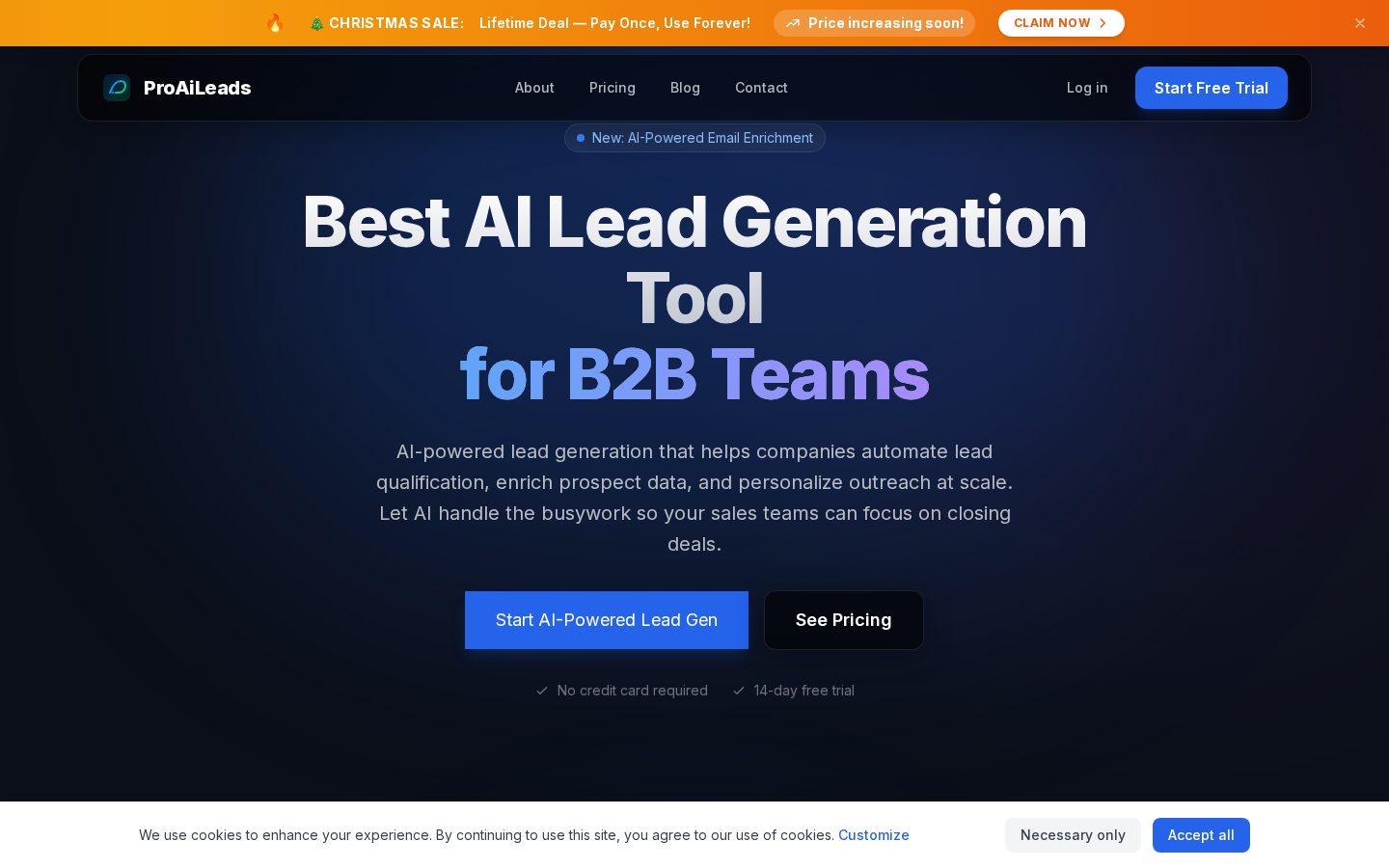 ProAILeads Homepage