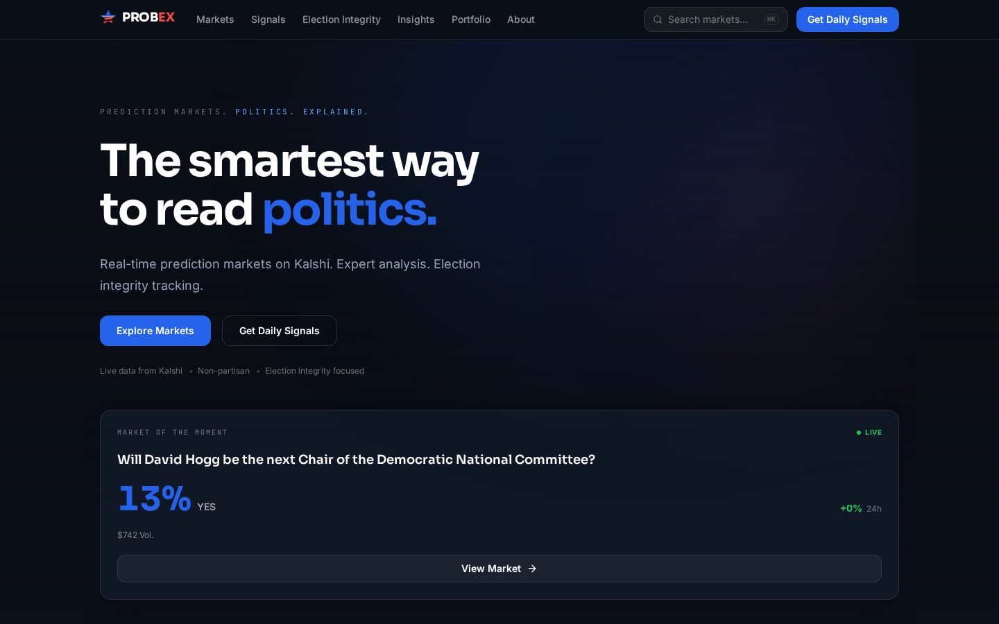 Probability Exchange Homepage