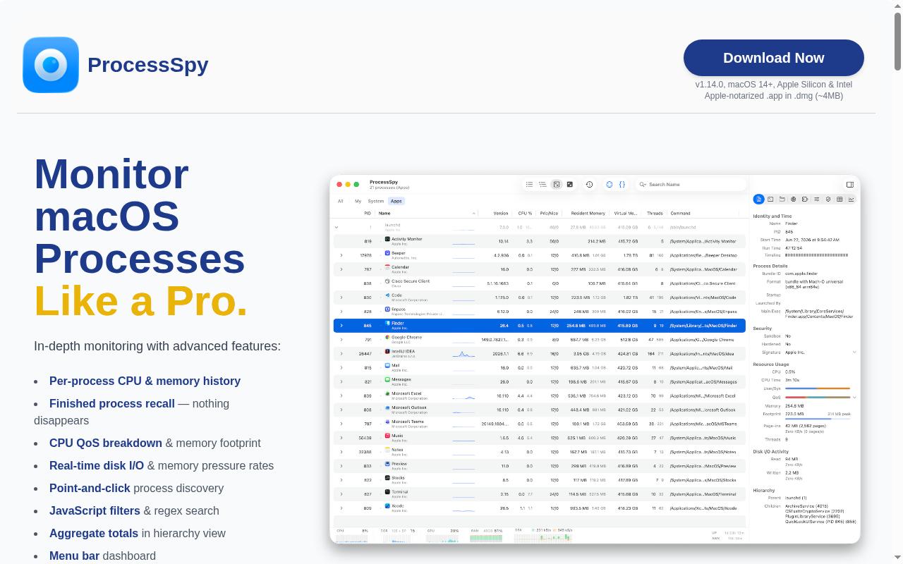 ProcessSpy Homepage