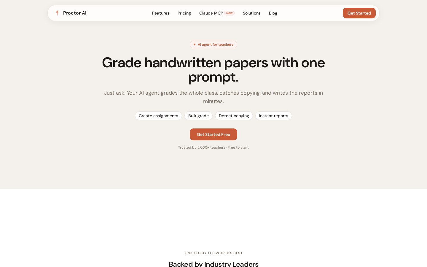 Proctor AI Homepage