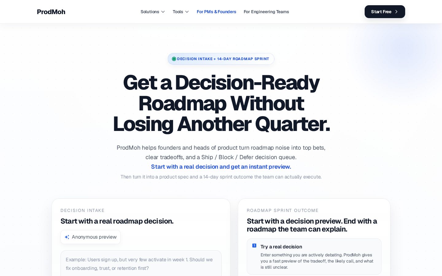 ProdMoh Homepage