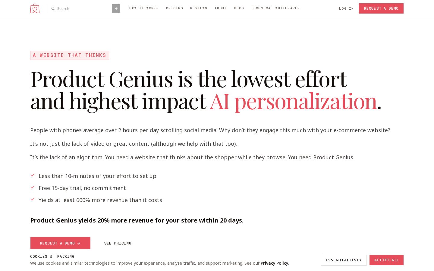 Product Genius Homepage
