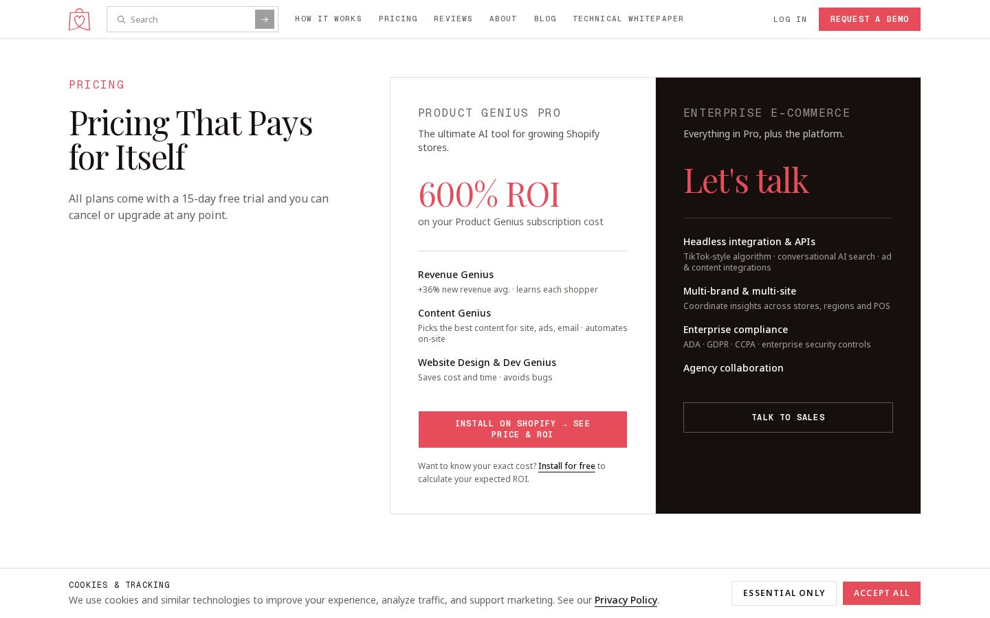 Product Genius Pricing