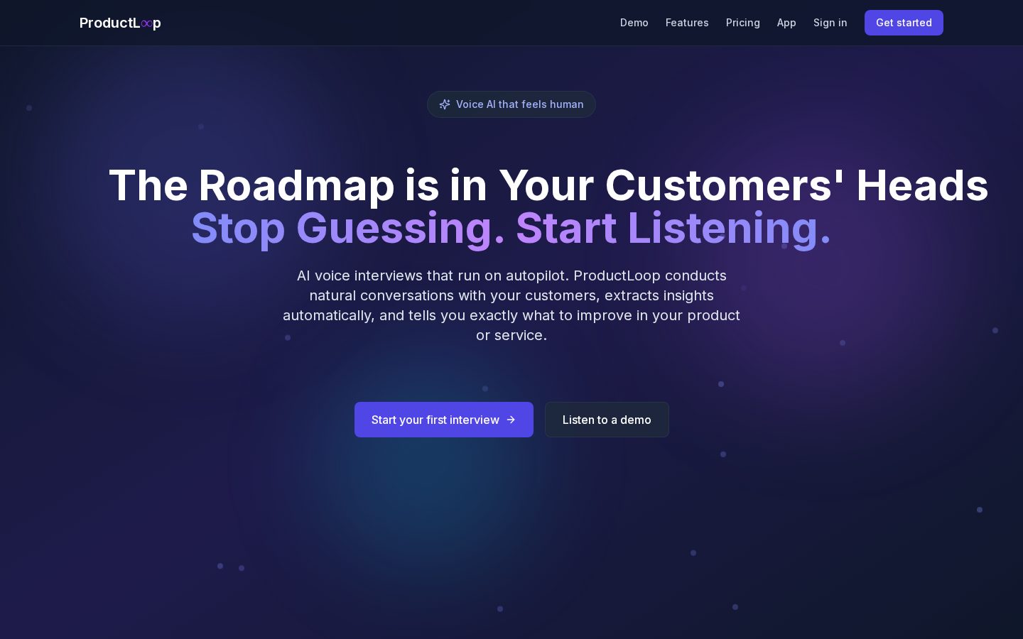 Product Loop Homepage