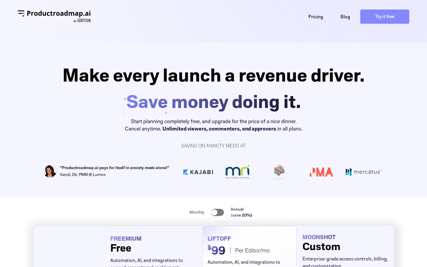 Product Roadmap Pricing