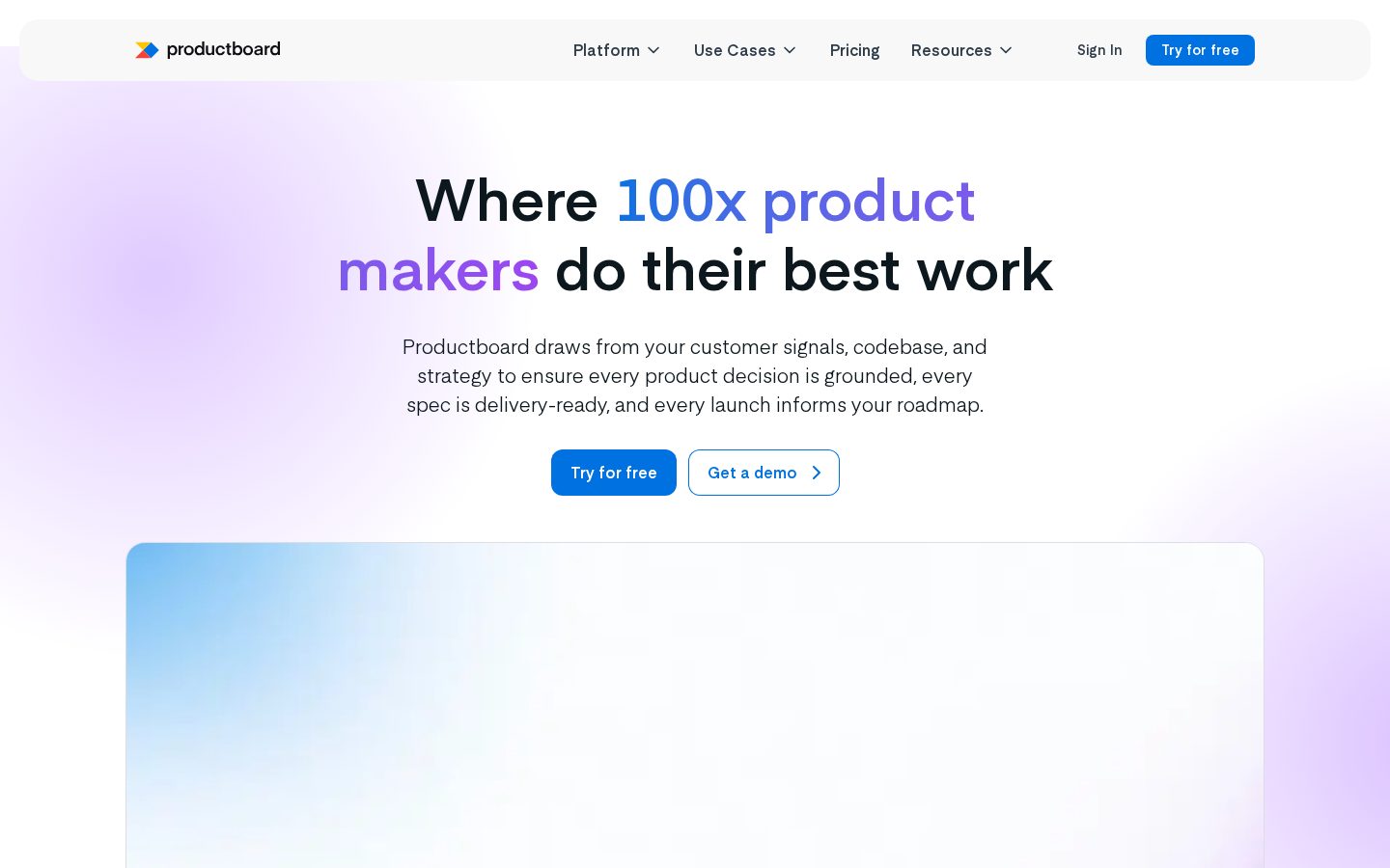 Productboard Homepage