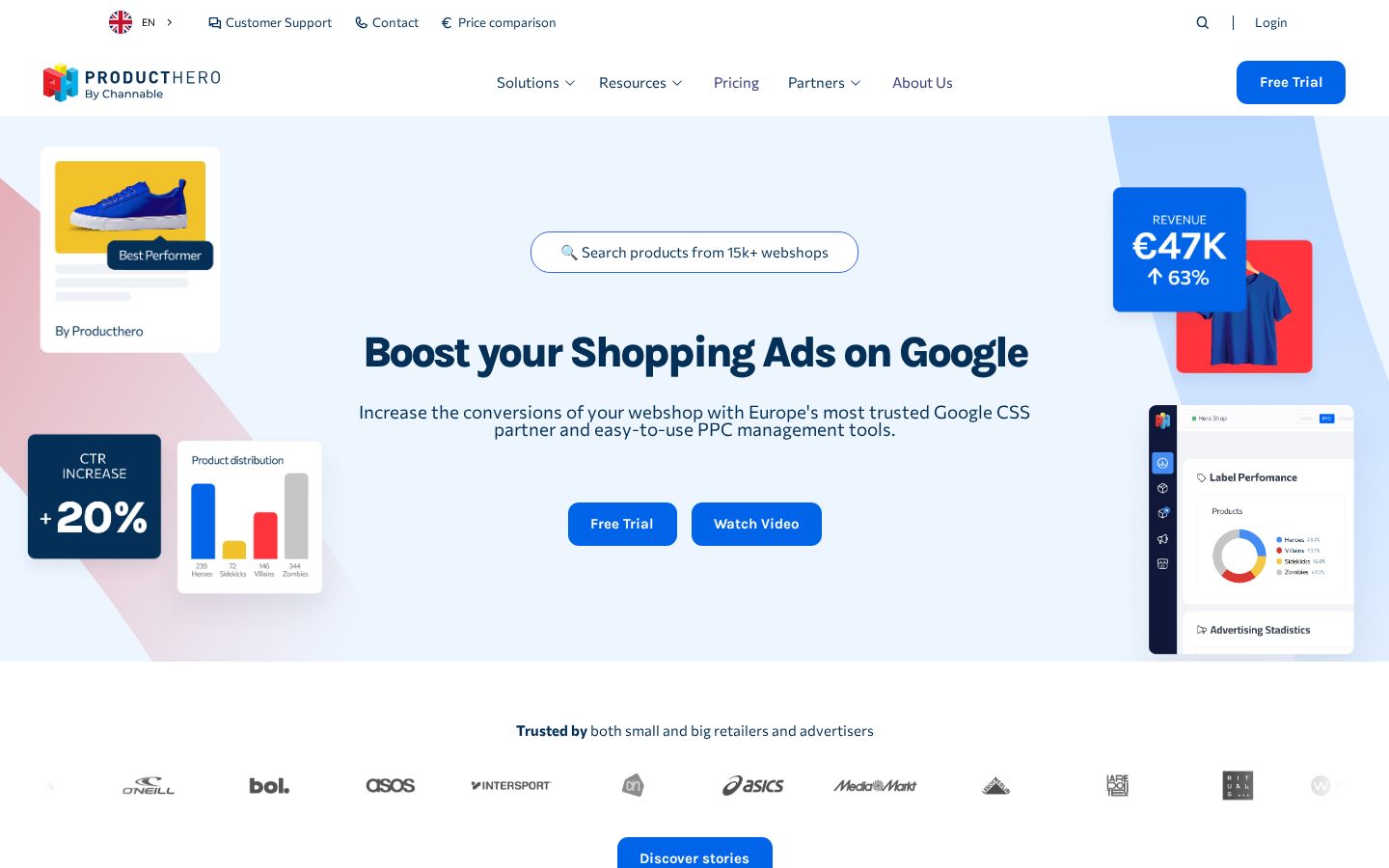 ProductHero Homepage