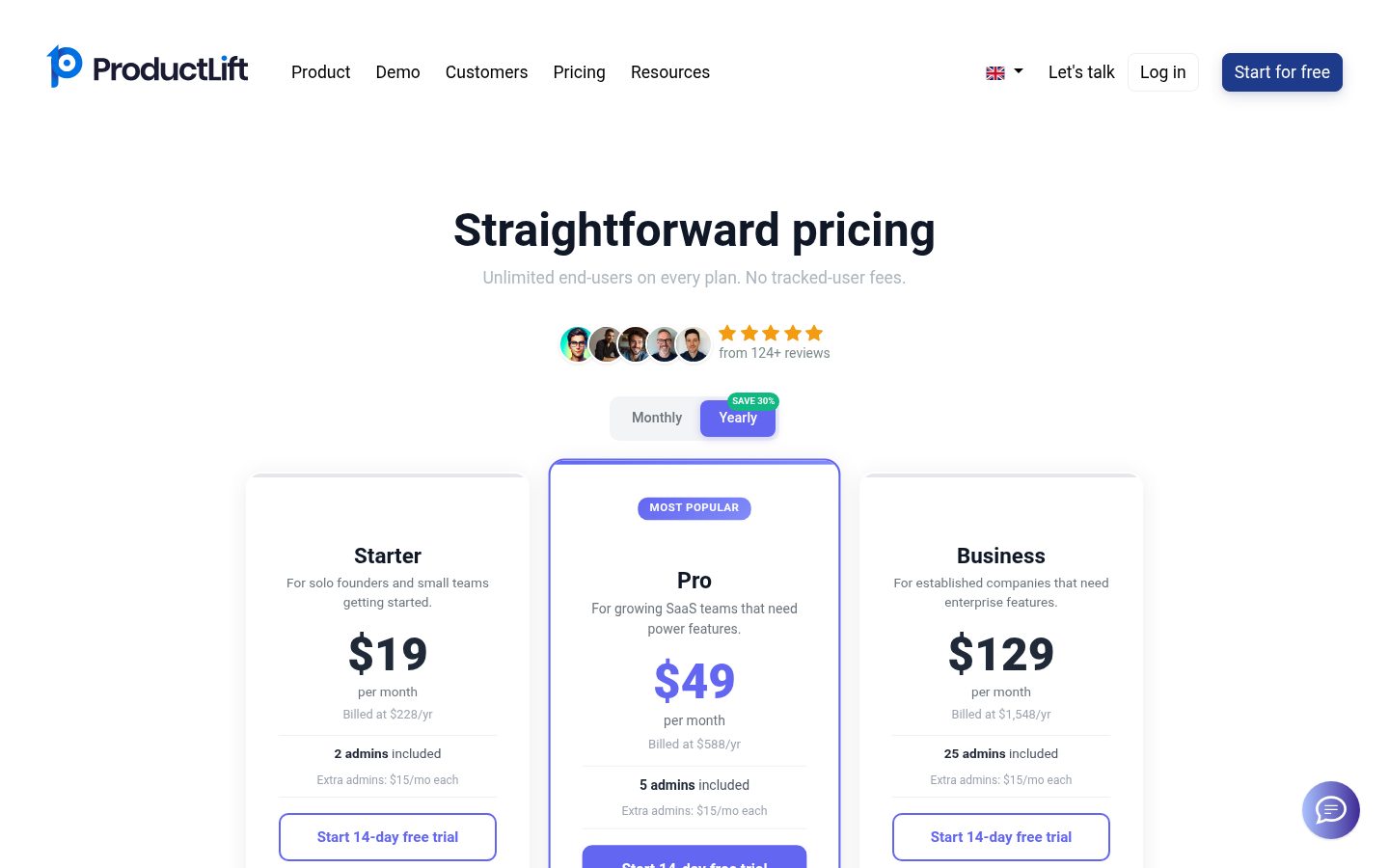 ProductLift Pricing