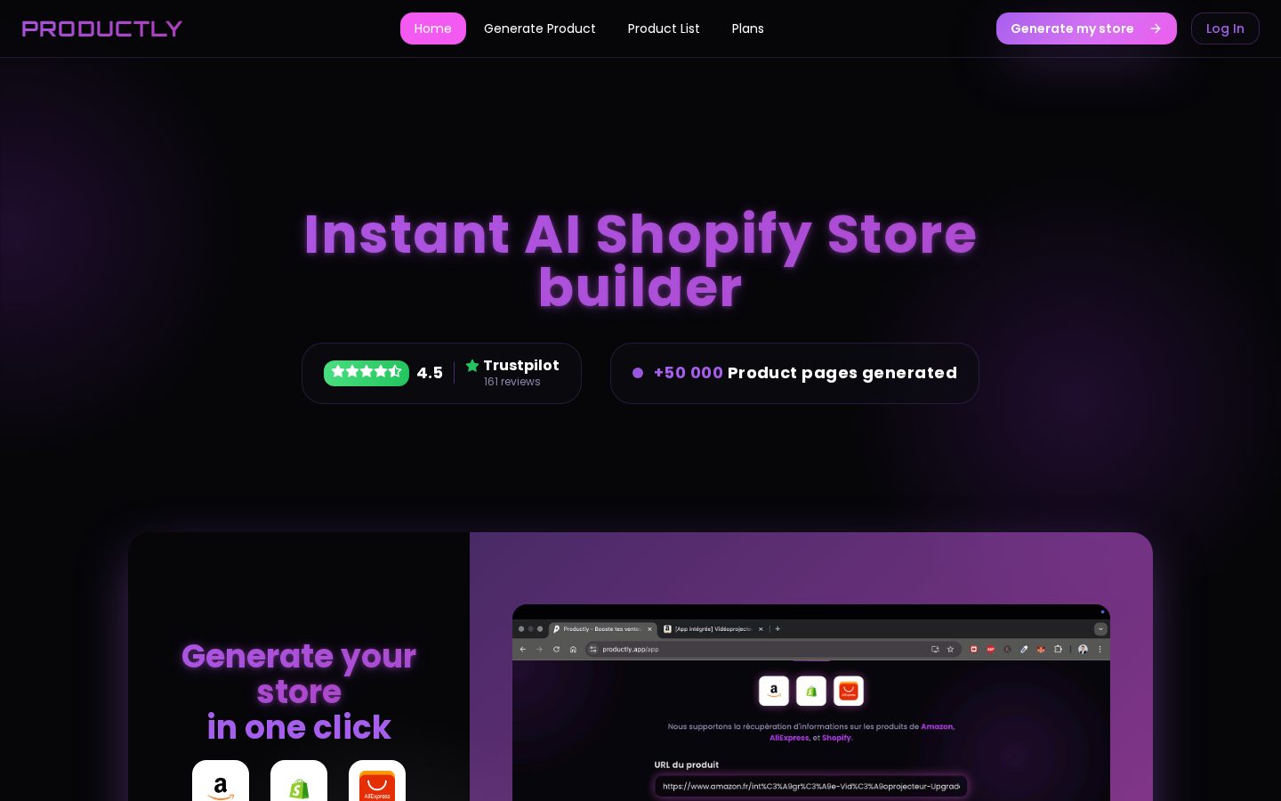 Productly Homepage
