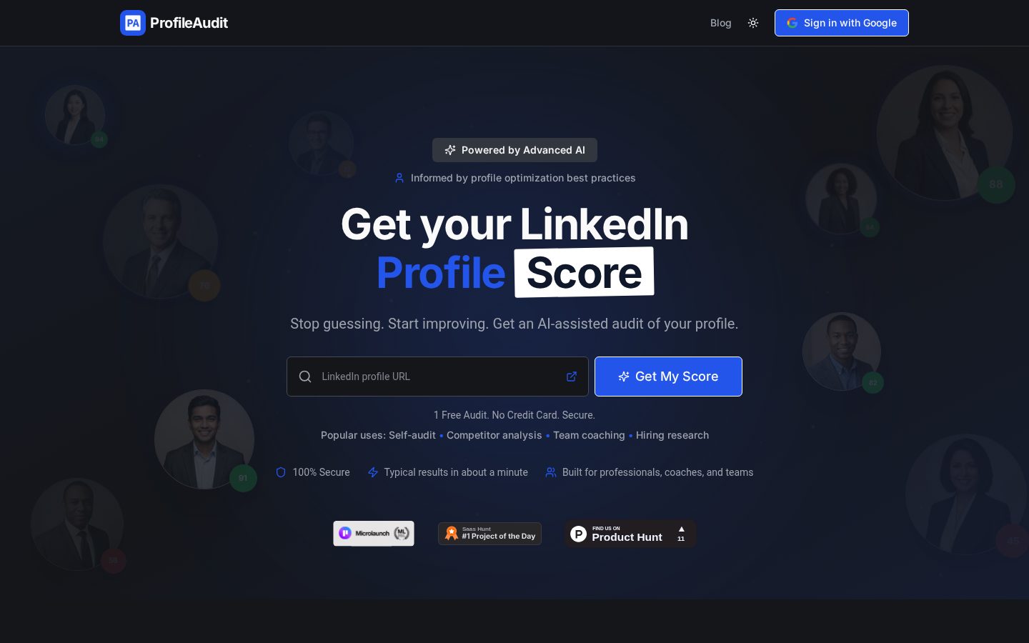 ProfileAudit Homepage