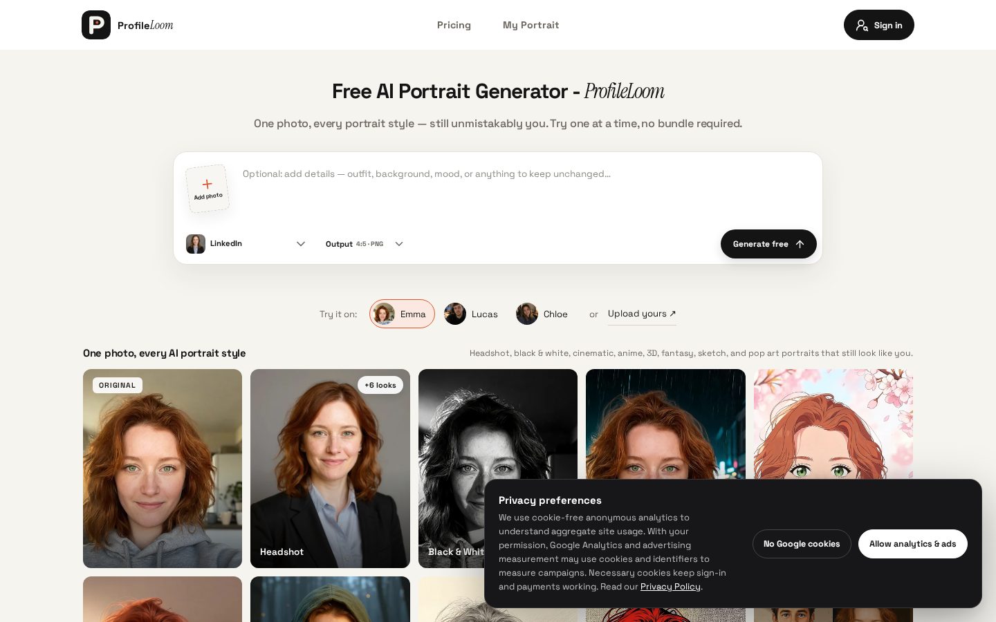 ProfileLoom Homepage
