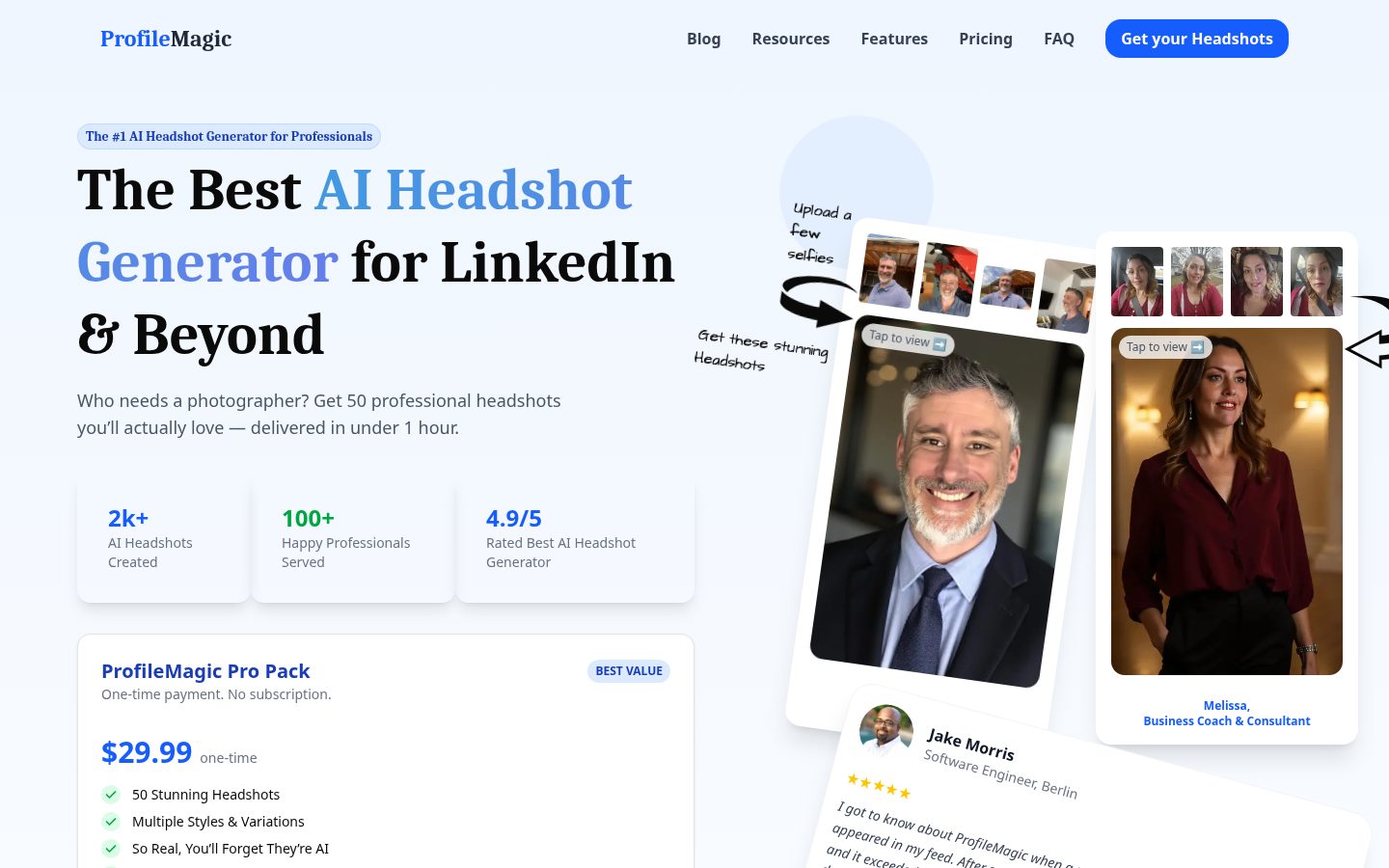 ProfileMagic.ai Homepage
