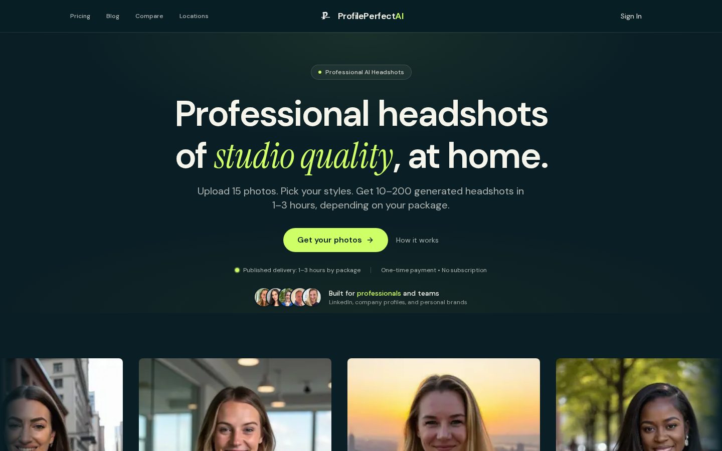 ProfilePerfectAI Homepage