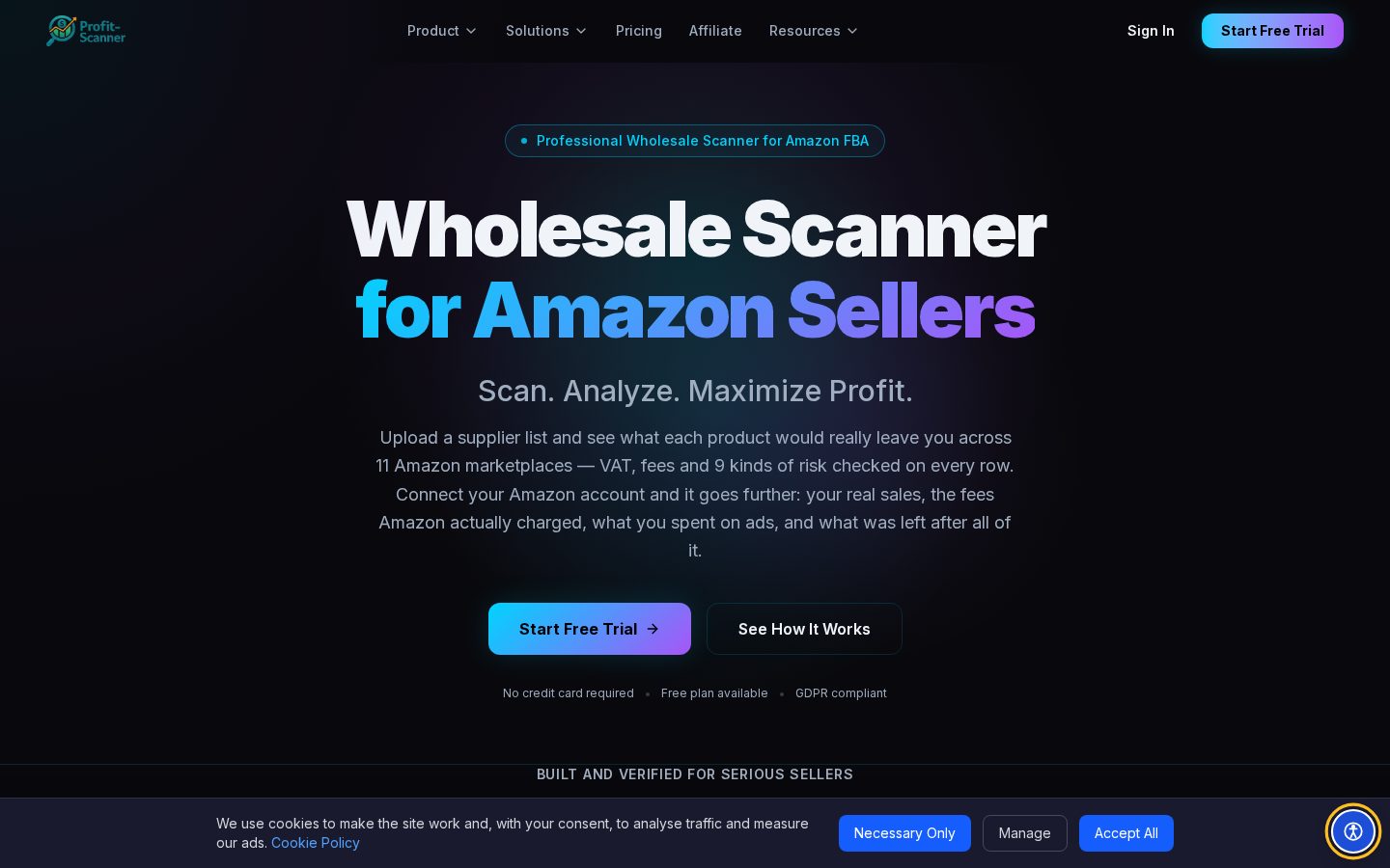 Profit Scanner Homepage