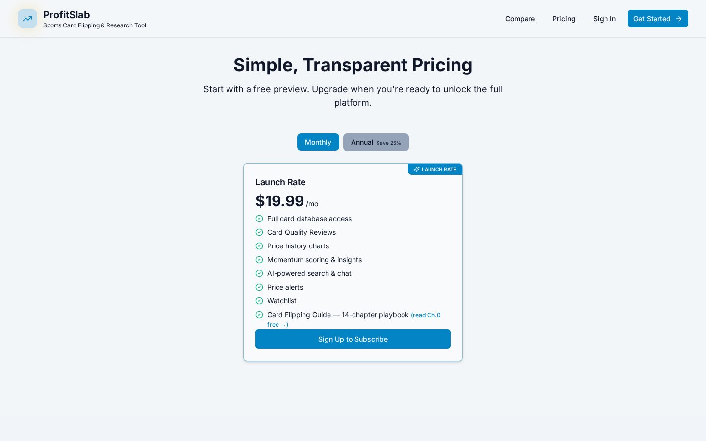 ProfitSlab Pricing