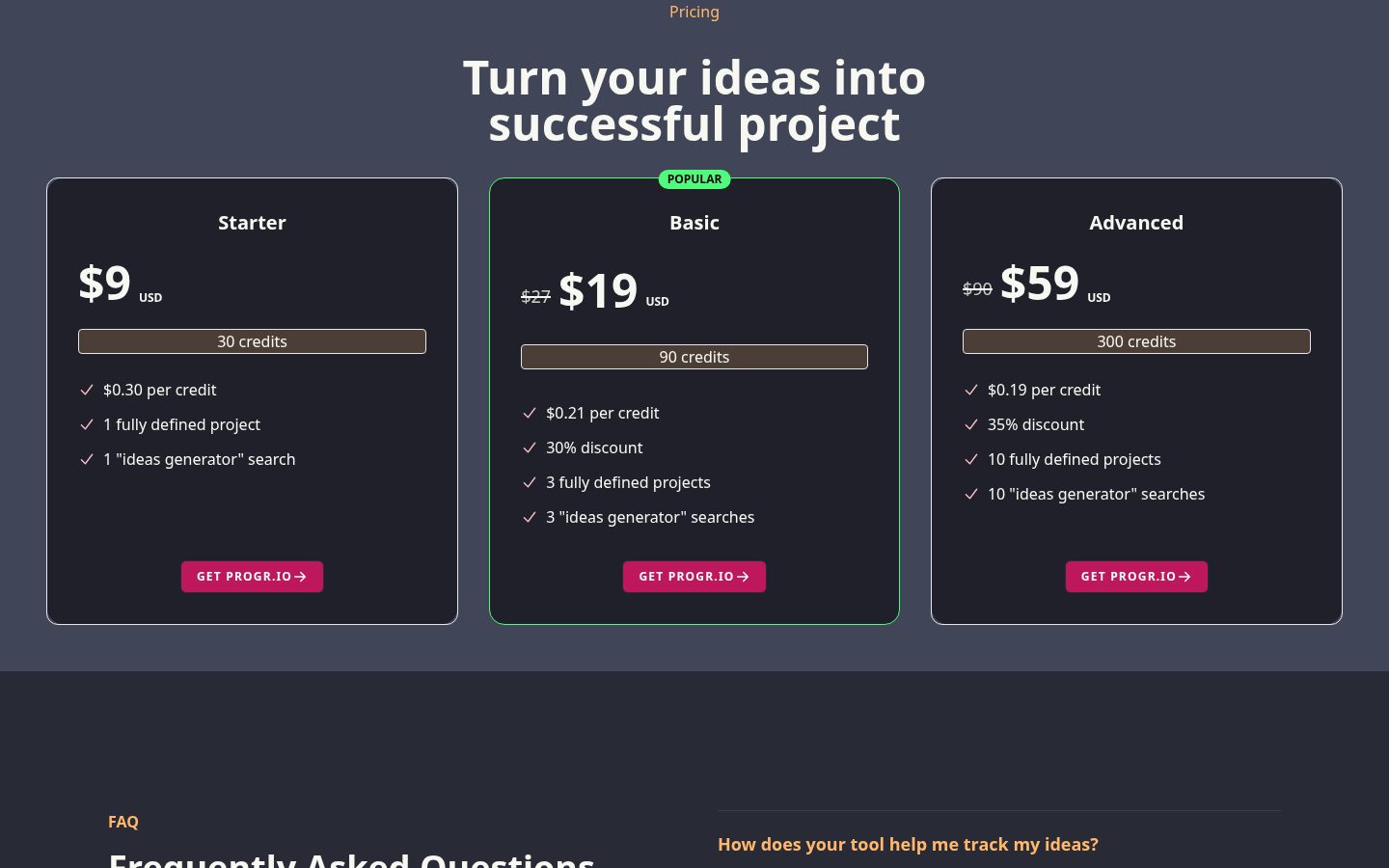 Progr.io Pricing