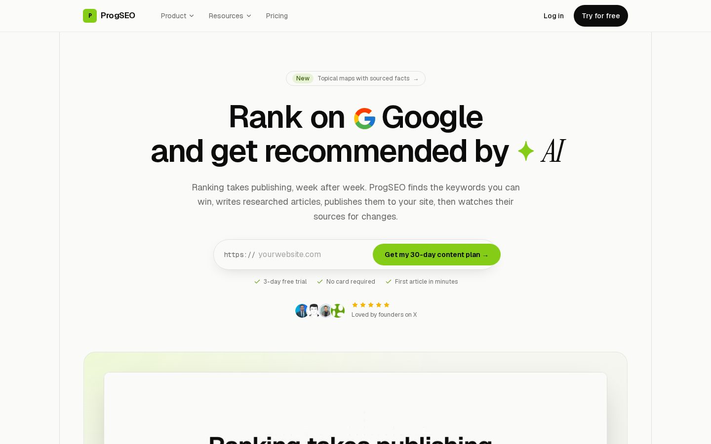 ProgSEO.dev Homepage
