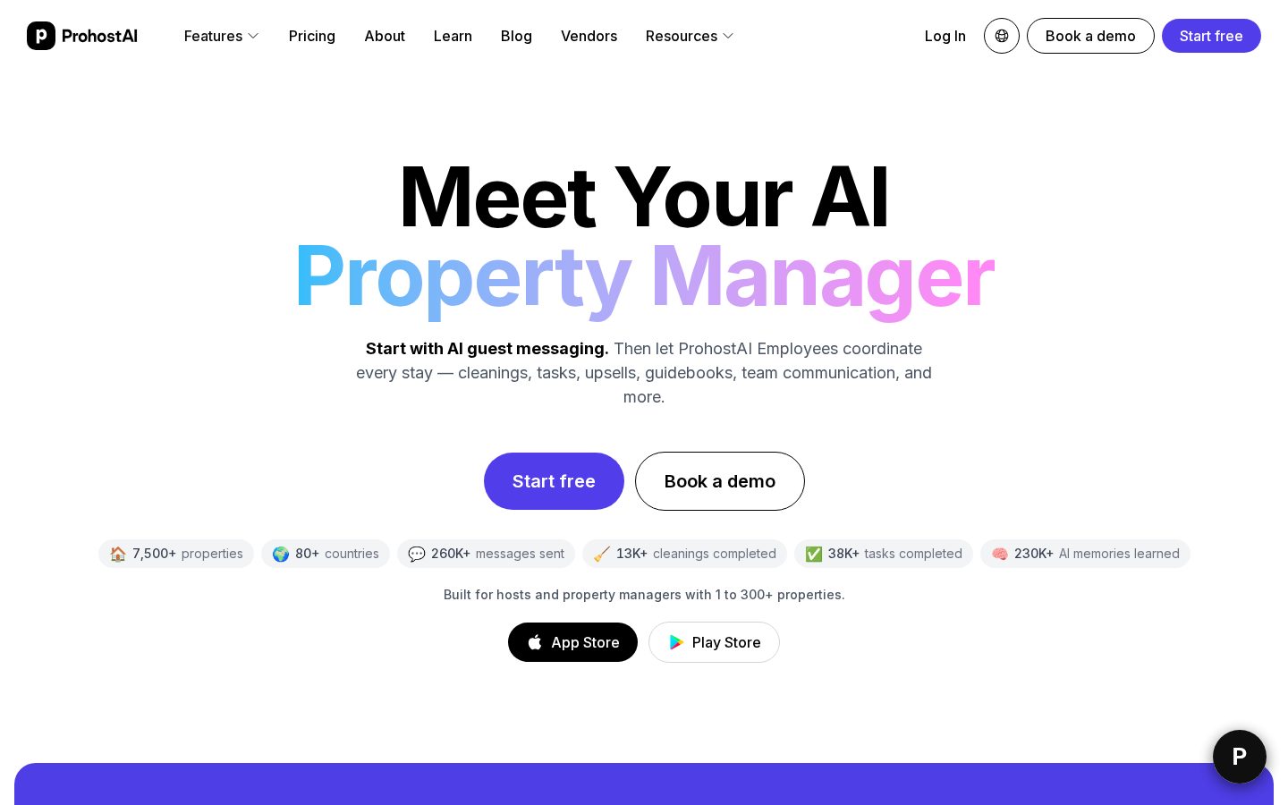 ProhostAI Homepage