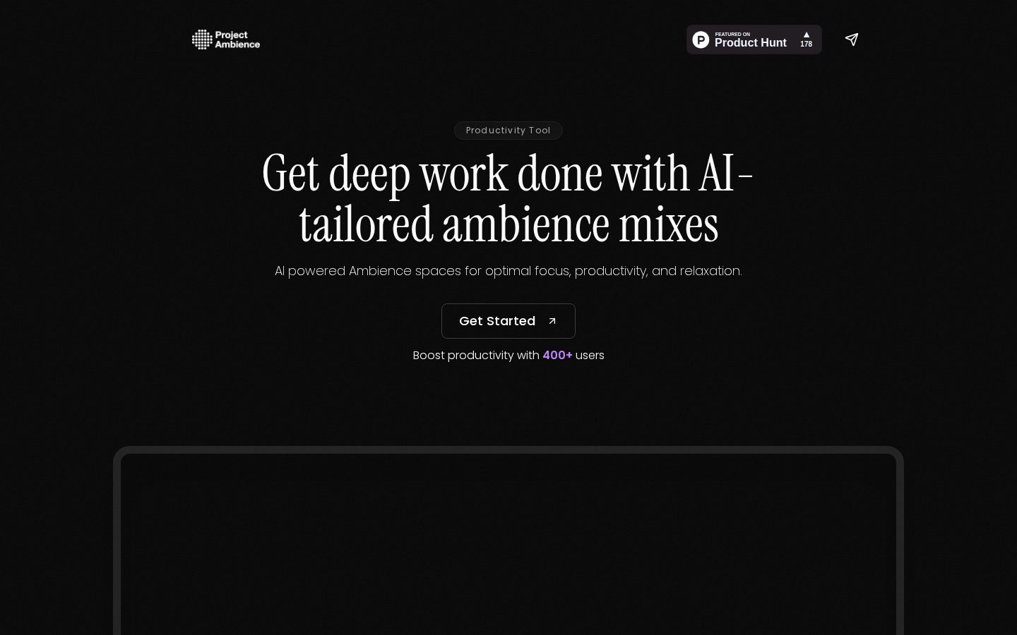 Project Ambience Homepage
