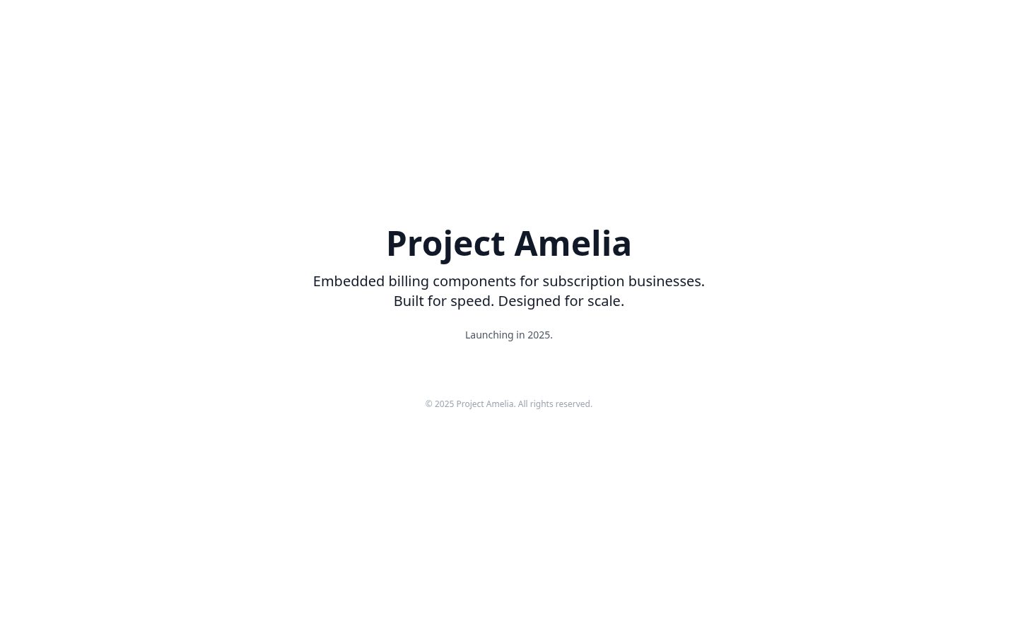Project Amelia Homepage