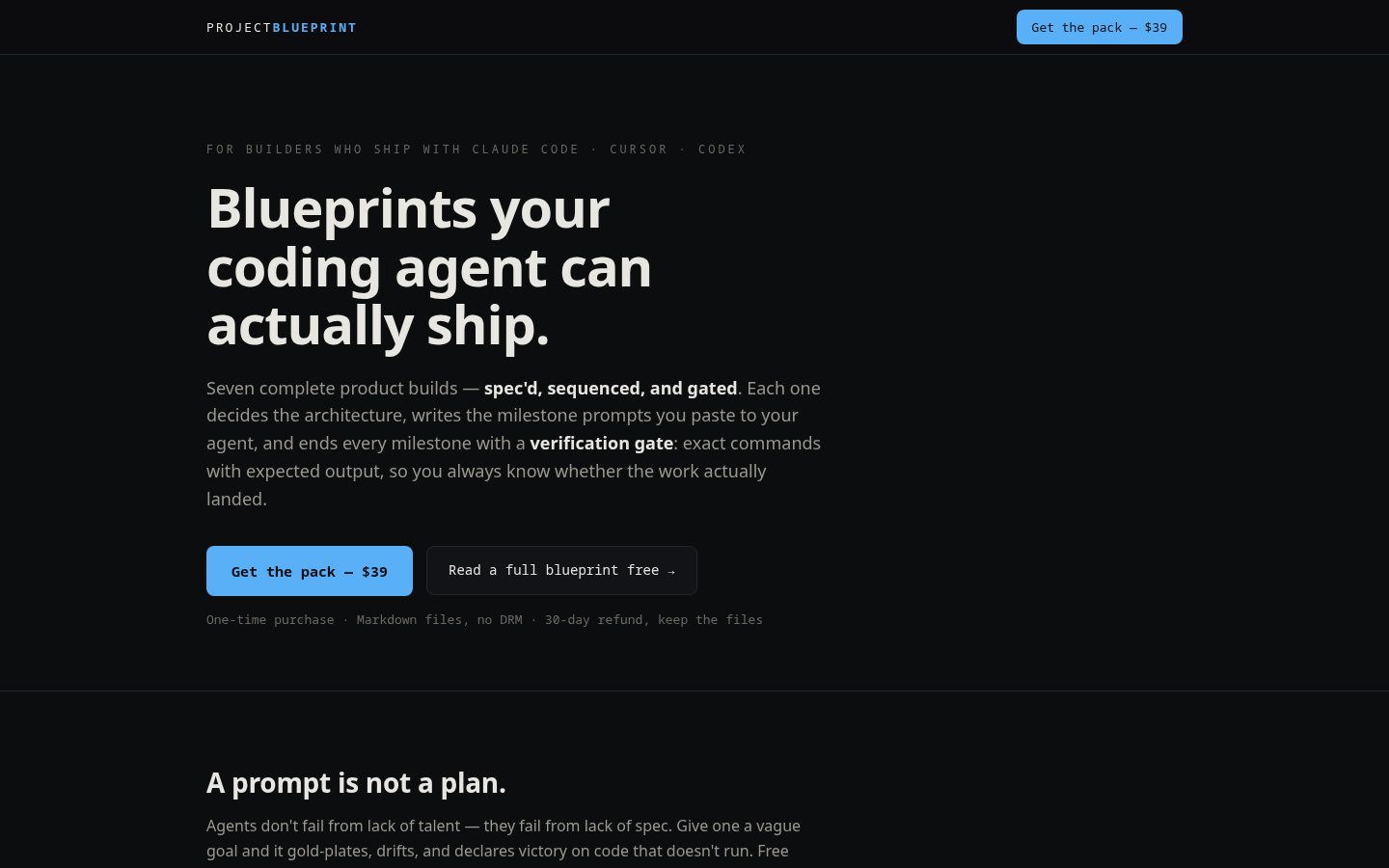 Project Blueprint Homepage