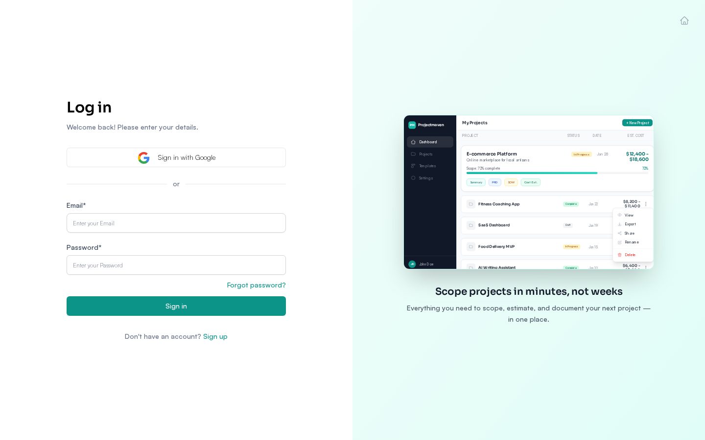 Projectmaven Pricing