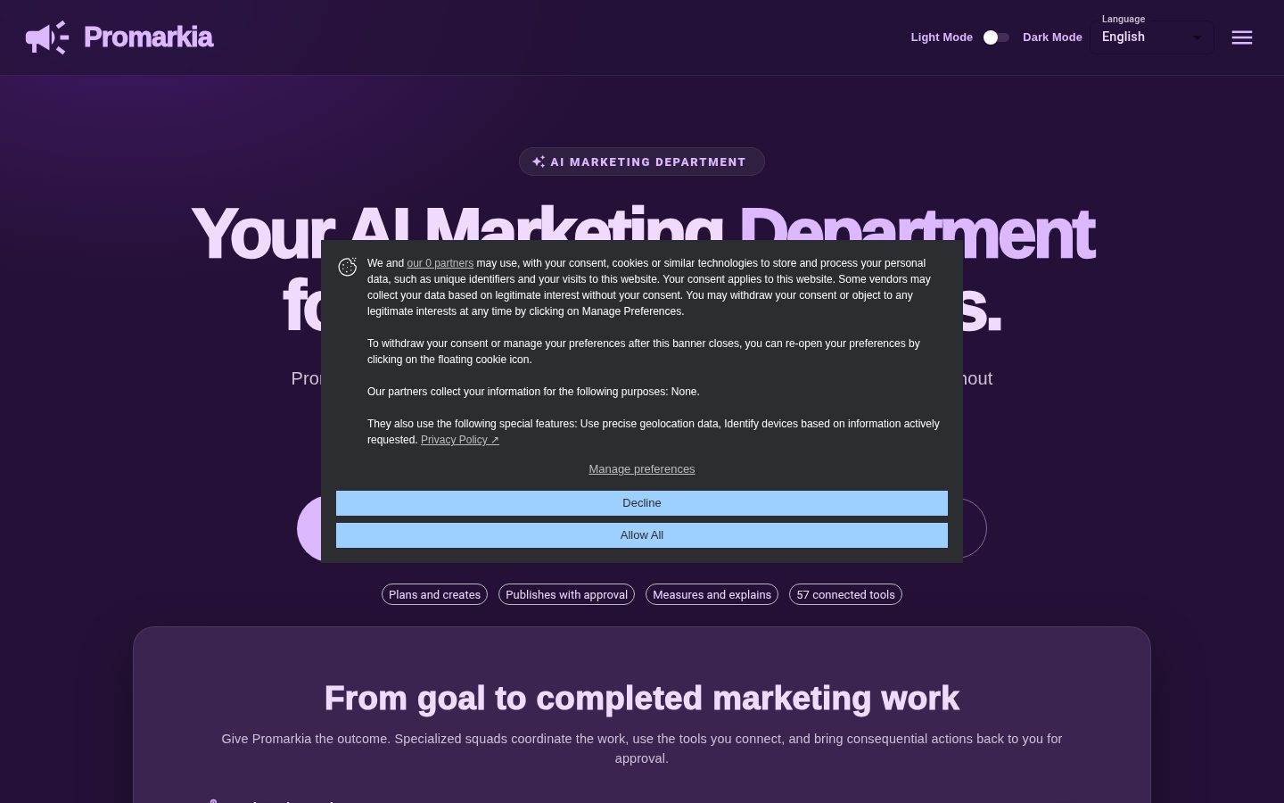 Promarkia Homepage