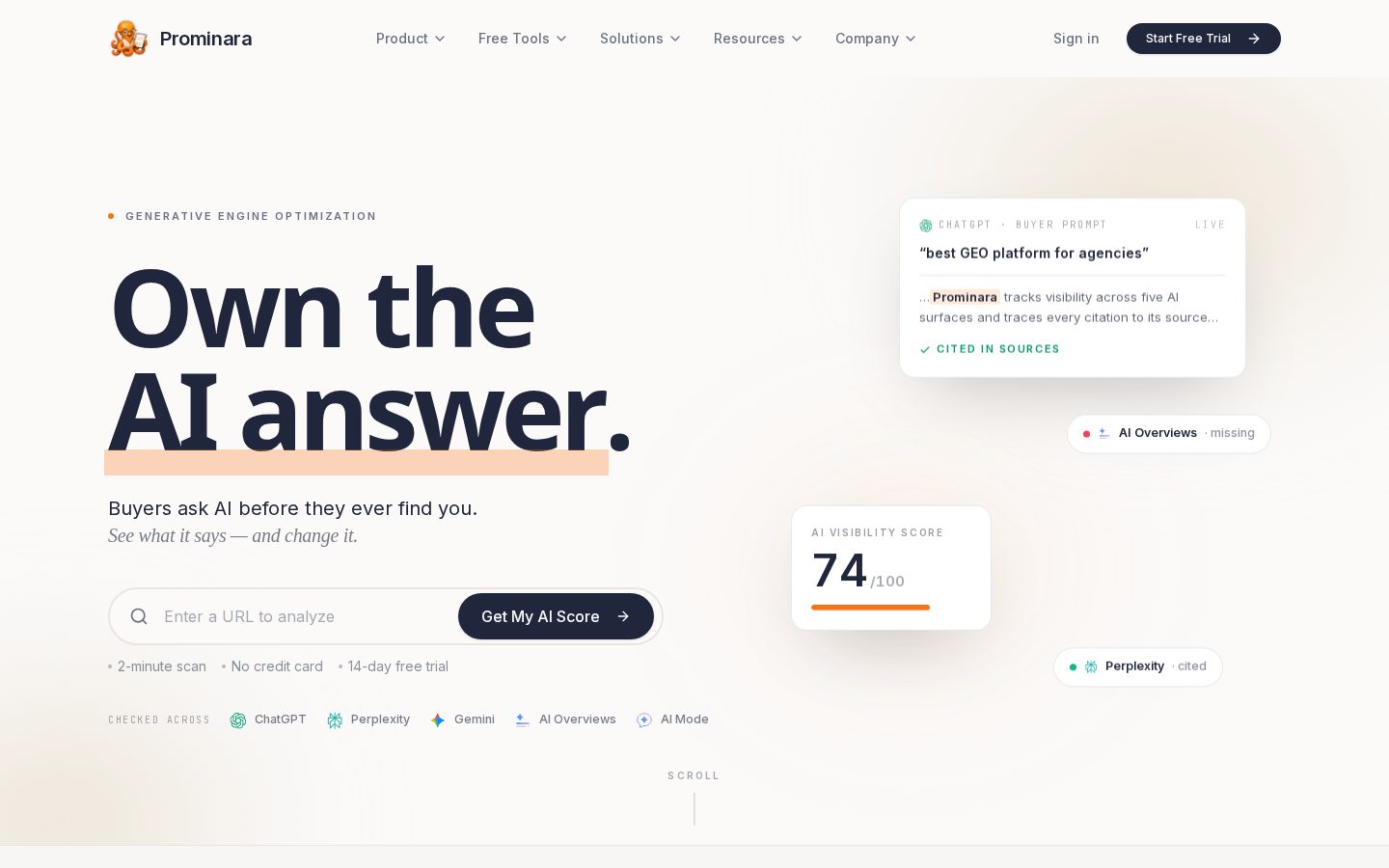 Prominara Homepage