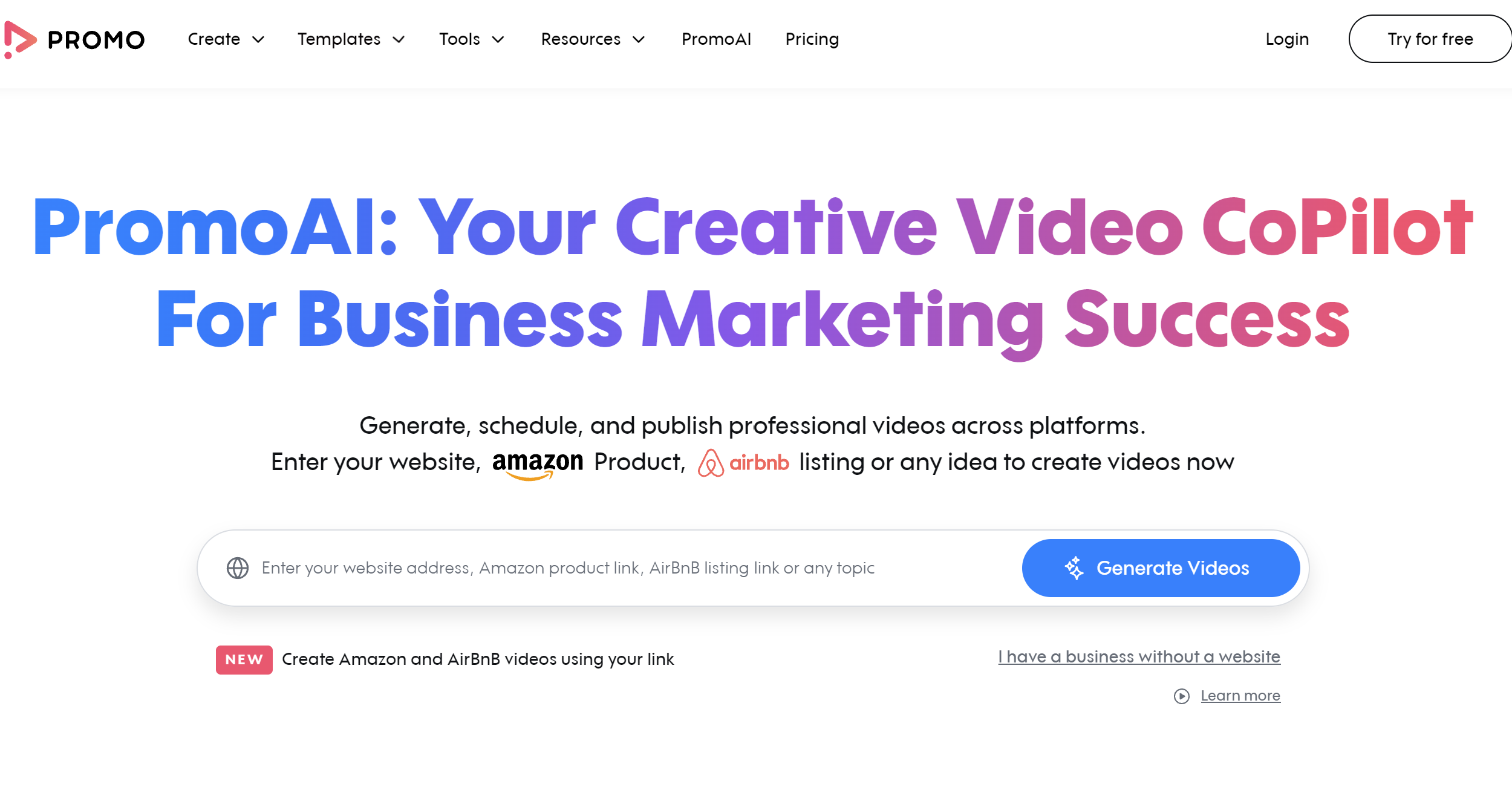 Homepage screenshot