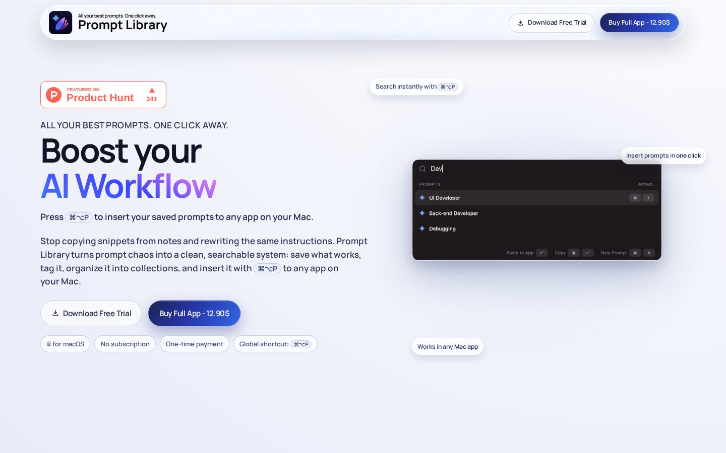Prompt Library Homepage