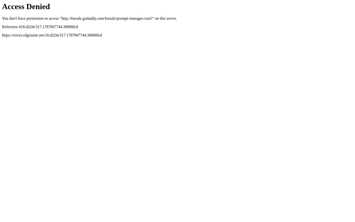 Prompt Manager Homepage