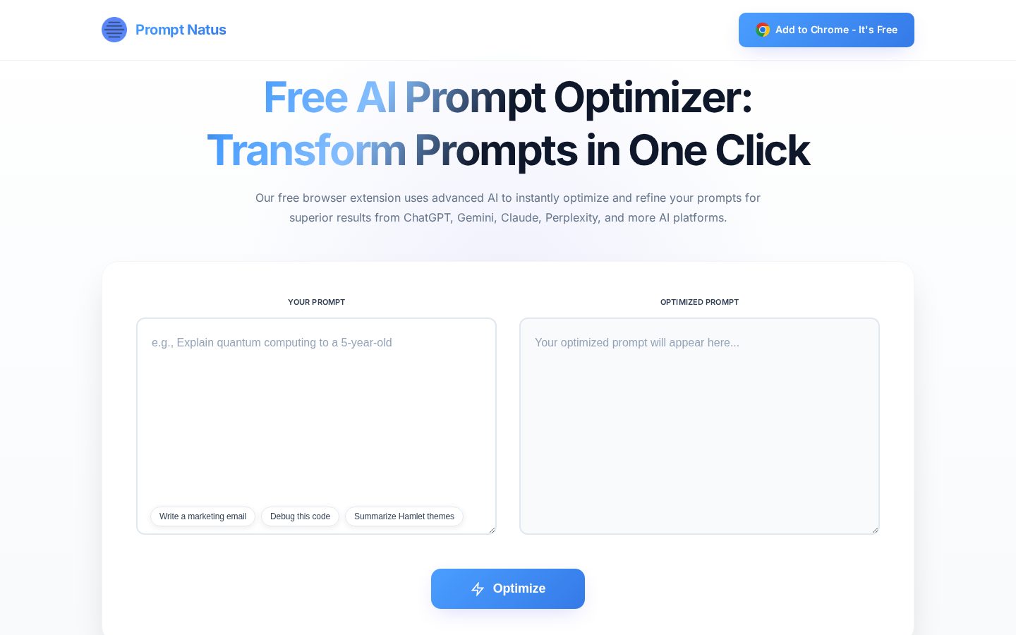 Prompt Natus Homepage