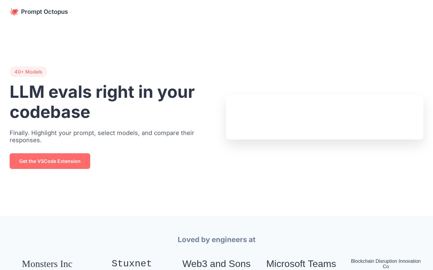 Prompt Octopus Homepage