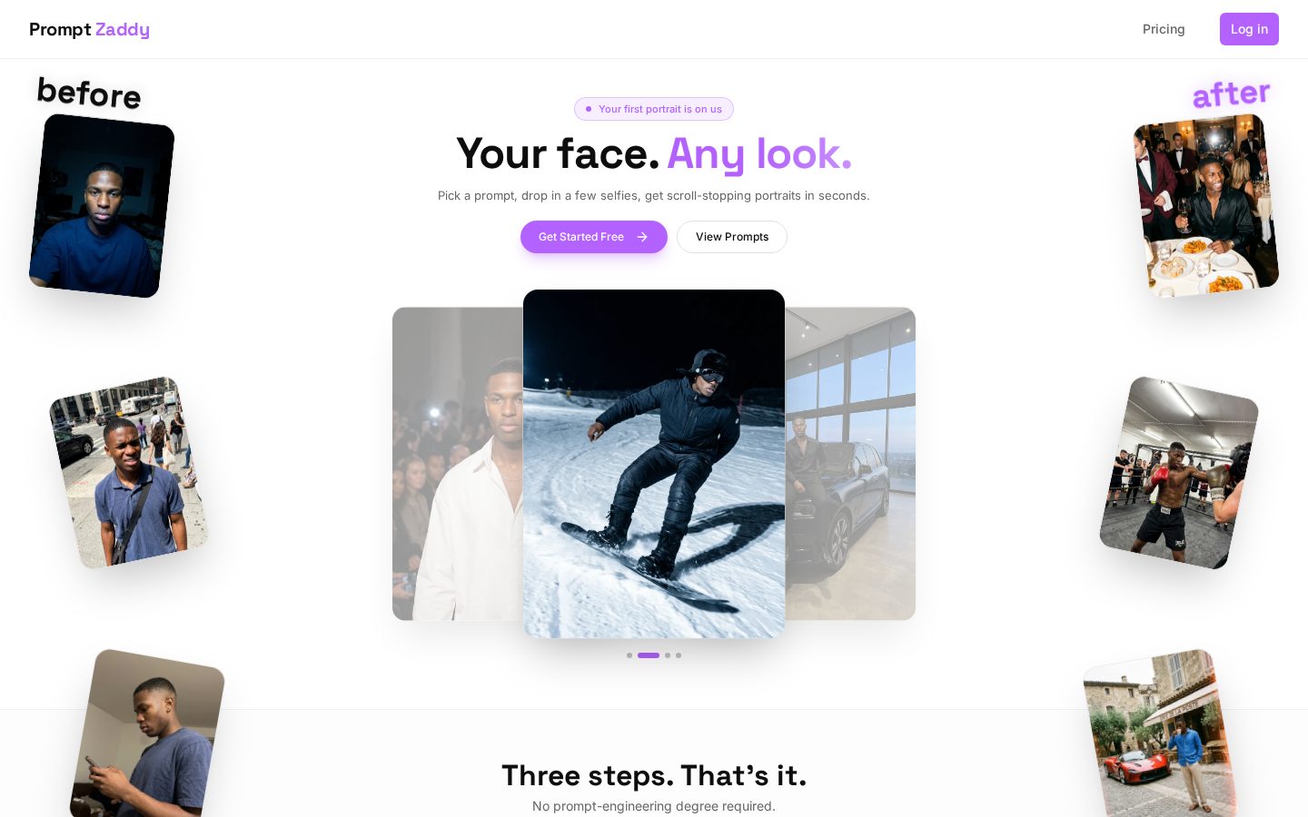 Prompt Zaddy Homepage