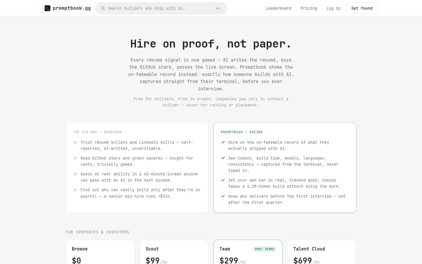 Promptbook Pricing