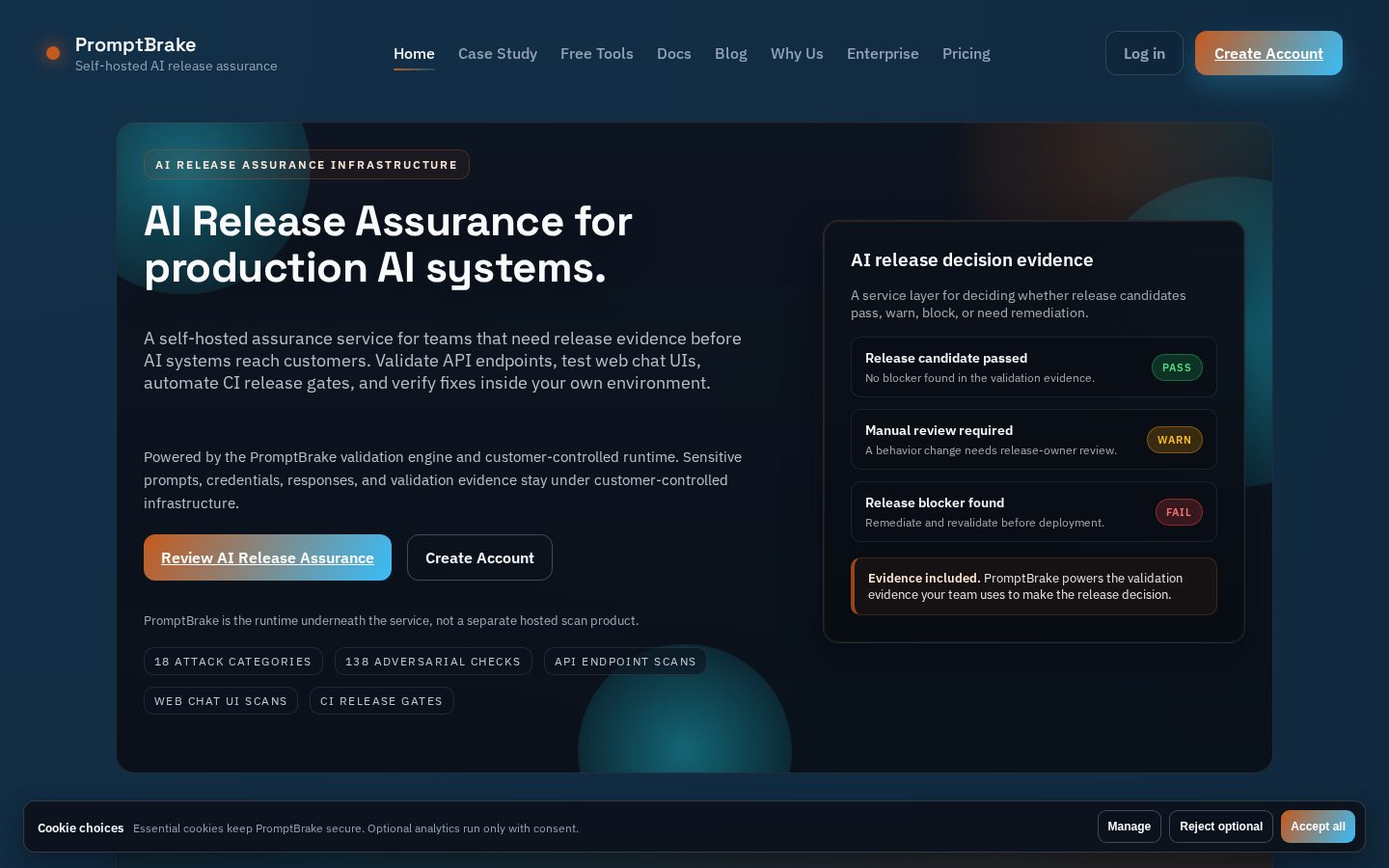 PromptBrake Homepage