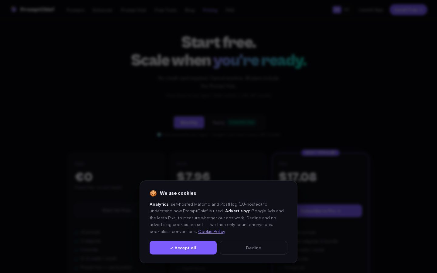 PromptChief Pricing